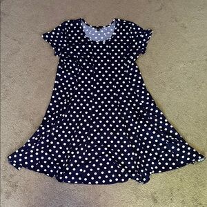 Sami & Jo Navy Polka Dot Dress